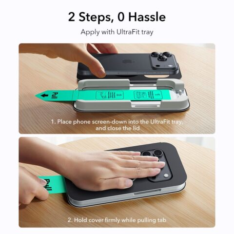 ESR ULTRAFIT TEMPERED GLASS 2 kaljena stakla sa aplikatorom iPHONE 17 PRO MAX - Slika 3