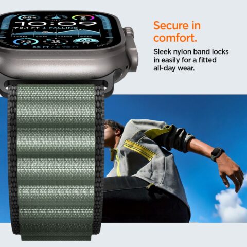 SPIGEN WBF1 narukvica za APPLE WATCH 8 / 9 / 10 / 11 / SE / ULTRA (44 / 45 / 46 / 49 mm) (crno/zelena) - Slika 13