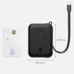 Spigen Essential powerbank 10 000 mAh 30W (s integriranim kabelom), crna EA3010BT - Slika 4