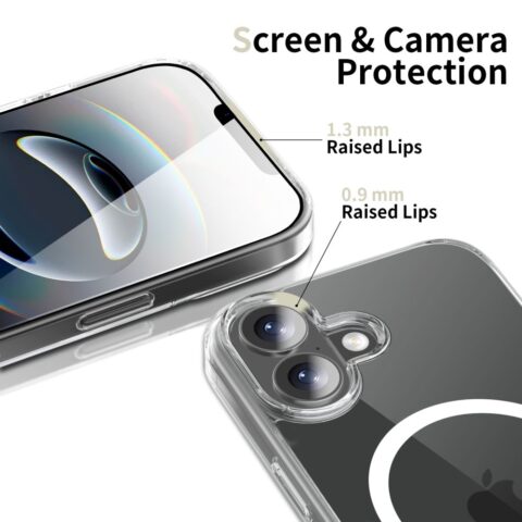 TECH-PROTECT FLEXAIR HYBRID MAGSAFE zaštita za iPHONE 17 (prozirna) - Slika 5