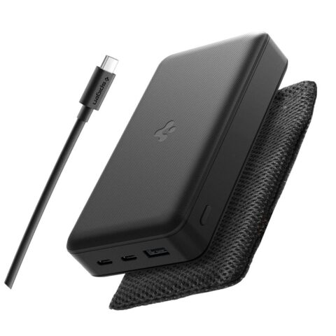 6 Spigen Essential prijenosni punjač 30 000mAh 30W, crni EA3030 - Slika 1