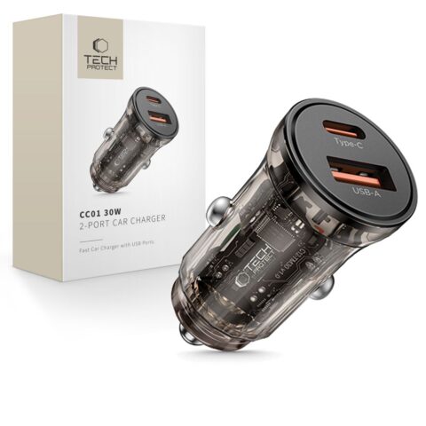 TECH-PROTECT CC01 2-utora ultra brzi auto punjač PD 30W/ QC3.0 - Slika 1