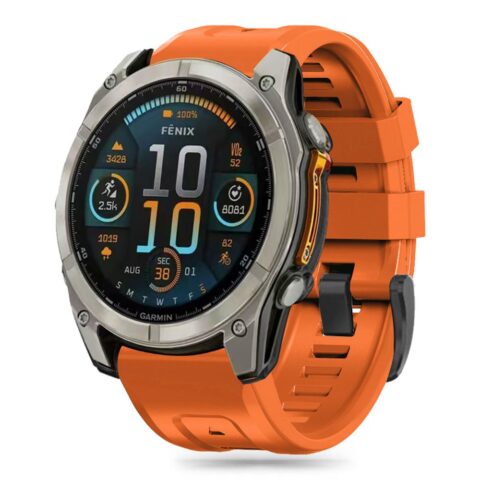 2 TECH-PROTECT SILICONE narukvica GARMIN FENIX 5S / 5S PLUS / 6S / 6S PRO / 7S / 8 (43 mm) (ORANGE) - Slika 1