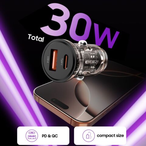 TECH-PROTECT CC01 2-utora ultra brzi auto punjač PD 30W/ QC3.0 - Slika 5