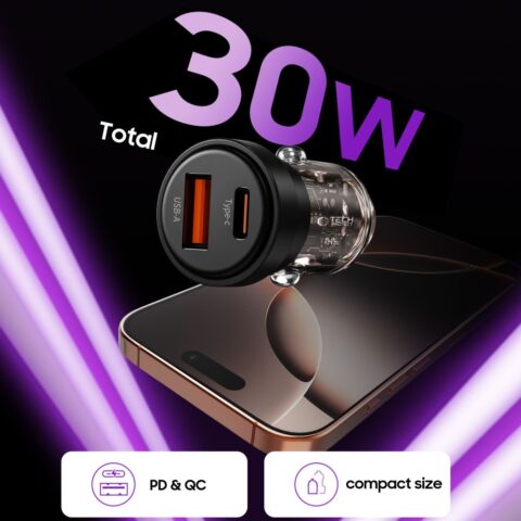 TECH-PROTECT CC03 2-utora ultra brzi auto punjač PD 30W/ QC3.0 - Slika 5