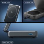 SPIGEN ESSENTIAL EF302MOQ Qi2.2 2u1 MAGNETIC MAGSAFE bežični punjač - Slika 5