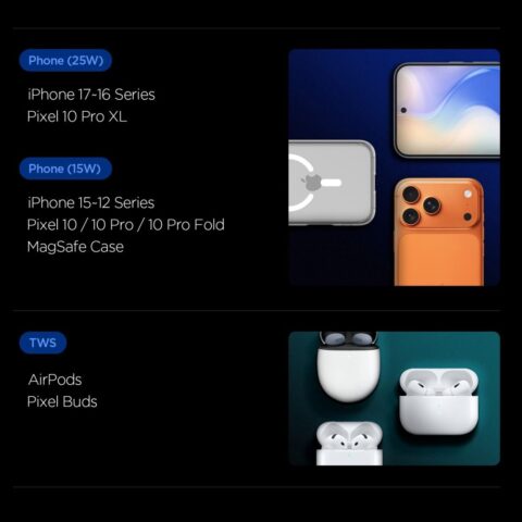 SPIGEN ESSENTIAL EF302MOQ Qi2.2 2u1 MAGNETIC MAGSAFE bežični punjač - Slika 10