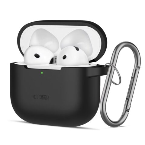 TECH-PROTECT SILICONE HOOK zaštita za APPLE AIRPODS 4 (crna) - Slika 1