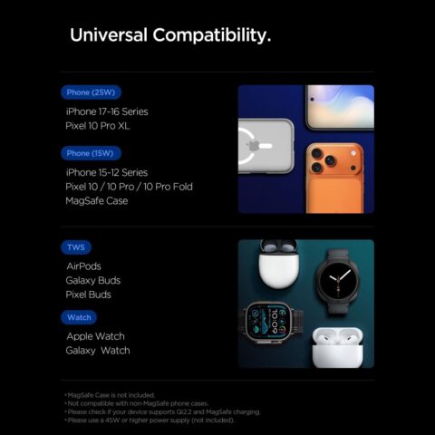 SPIGEN EF323MQ ESSENTIAL Qi2.2 3u1 MAGNETIC MAGSAFE bežični punjač - Slika 13