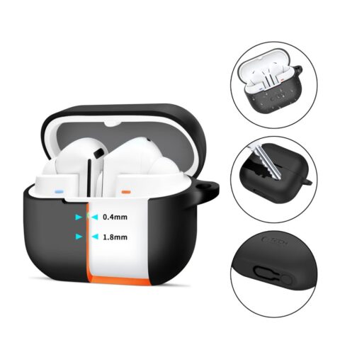 Tech-Protect Silicone Hook zaštita za SAMSUNG GALAXY BUDS 3 / 3 PRO (CRNA) - Slika 3