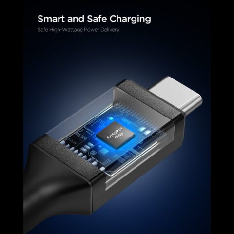 SPIGEN EB10010CC ESSENTIAL TIP-C kabel 100W 200cm (crni) - Slika 3