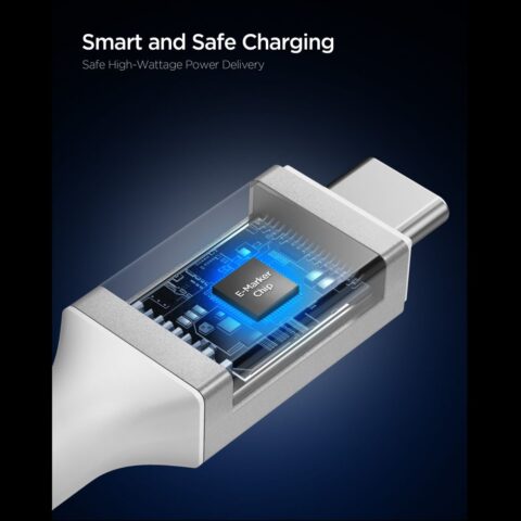 SPIGEN EB24012CC ESSENTIAL TIP-C kabel 240W 120cm (bijeli) - Slika 3