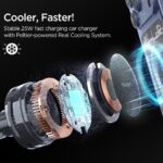 SPIGEN ESSENTIAL EV25MFAQ Qi2.2 PELTIER MAGNETIC MAGSAFE VENT držač/bežični auto punjač - Slika 4