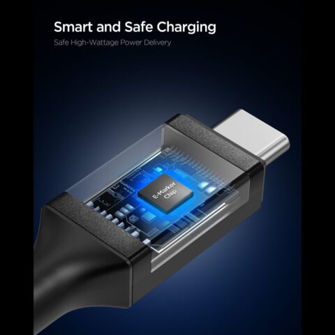 SPIGEN EB10010CC ESSENTIAL TIP-C kabel 100W 100cm (crni) - Slika 5