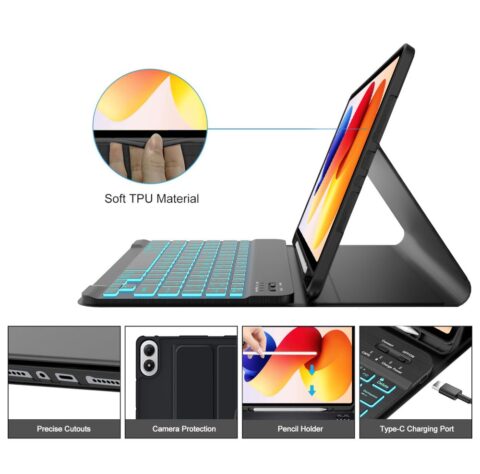 TECH-PROTECT torbica + tipkovnica za XIAOMI POCO PAD M1 / REDMI PAD 2 PRO 12.1 - Slika 6