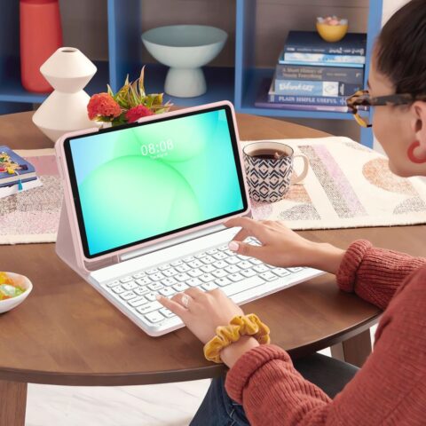 TECH-PROTECT SMARTCASE torbica + bluetooth tipkovnica GALAXY TAB A9 / A11 8.7 X110 / X115 / X133 / X135 (pink) - Slika 8