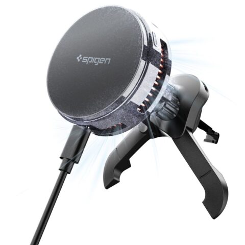 7 SPIGEN ESSENTIAL EV25MFAQ Qi2.2 PELTIER MAGNETIC MAGSAFE VENT držač/bežični auto punjač - Slika 1