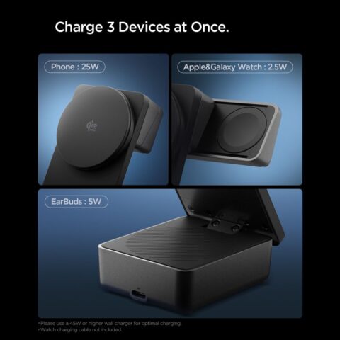 SPIGEN EF323MQ ESSENTIAL Qi2.2 3u1 MAGNETIC MAGSAFE bežični punjač - Slika 8