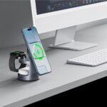 TECH-PROTECT A48 3 u 1 MAGNETIC MAGSAFE bežični punjač 25W QI2.2 (tamno sivi) - Slika 10