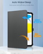 ROTIRAJUĆA torbica 360 CRNA za iPad (A16) 11th 11" 2025/iPad 10th 2022 10.9"+ STYLUS olovka GRATIS! - Slika 6