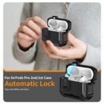 TECH-PROTECT CARBONOX MAGSAFE zaštita za APPLE AIRPODS PRO 3 (crna) - Slika 5