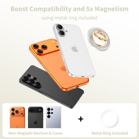 TECH-PROTECT MMR700 LAMANO MAGNETIC MAGSAFE PHONE RING TITANIUM/GOLD - Slika 5