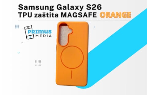 5 SILICONE THIN MAGSAFE maskica za SAMSUNG S26 (ORANGE) - Slika 1