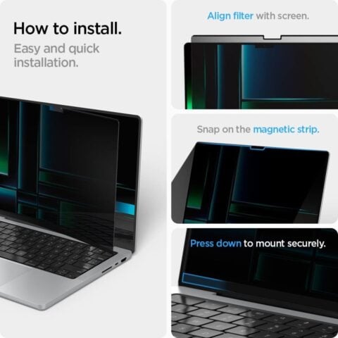 SPIGEN SAFE VIEW MACBOOK PRO 14 M1 / M2 / M3 / M4 / M5 2021-2025 zaštita za zaslon (PRIVACY) - Slika 7