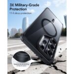 ESR CLASSIC HYBRID MAGSAFE zaštita za Samsung GALAXY S26 ULTRA (prozirno/crna) - Slika 8