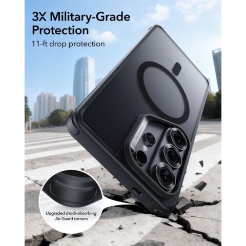 ESR CLASSIC HYBRID MAGSAFE zaštita za Samsung GALAXY S26 ULTRA (frosted/crna) - Slika 8