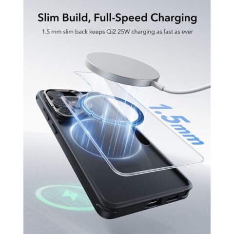 ESR CLASSIC HYBRID KICKSTAND MAGSAFE zaštita za Samsung GALAXY S26 ULTRA (prozirno/crna) - Slika 8