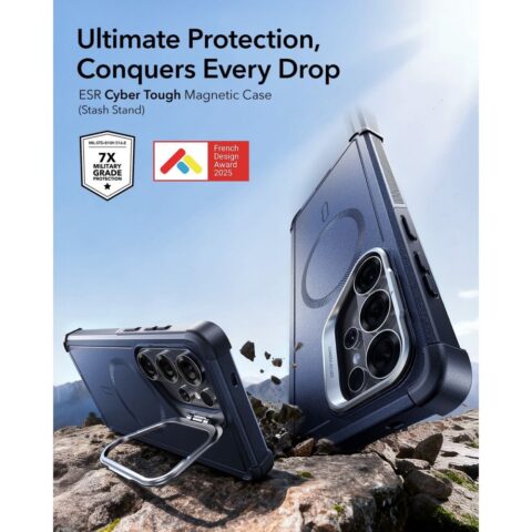 ESR CYBER TOUGH KICKSTAND MAGSAFE zaštita za Samsung GALAXY S26 ULTRA (crna) - Slika 7