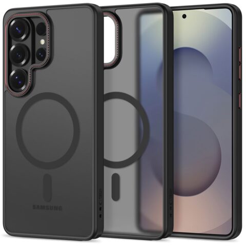 1 TECH-PROTECT MAGCAM MAGSAFE zaštita za GALAXY S26 ULTRA (MATTE BLACK/RED) - Slika 1