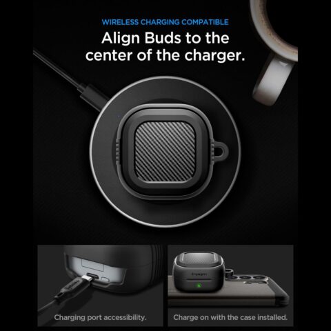 SPIGEN RUGGED ARMOR zaštita za SAMSUNG GALAXY BUDS 4 / 4 PRO (MATTE CRNA) - Slika 12