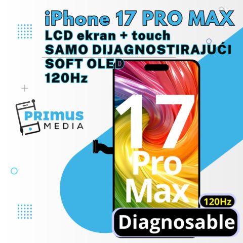 LCD ekran + touch screen | iPhone 17 PRO MAX | SAMO DIJAGNOSTIRAJUĆI | SOFT OLED | 120Hz - Slika 1