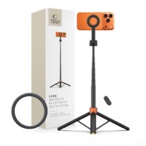 TECH-PROTECT L10S MAGSAFE BLUETOOTH SELFIE STICK TRIPOD 2 u 1 (BLACK/ORANGE)
