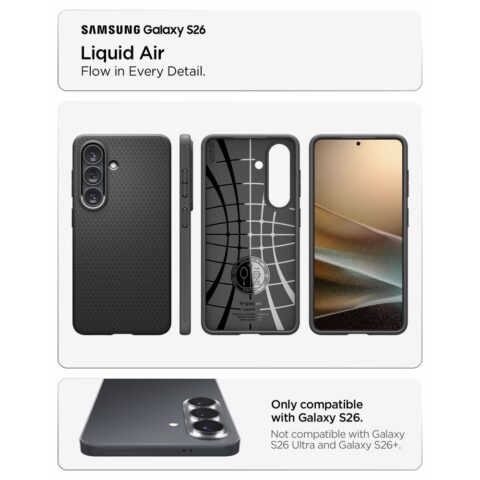 SPIGEN LIQUID AIR zaštita za Samsung GALAXY S26 (MATTE BLACK) - Slika 8