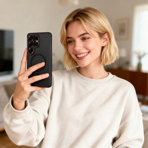 TECH-PROTECT MAGCAM MAGSAFE zaštita za GALAXY S26 ULTRA (MATTE BLACK/RED) - Slika 9