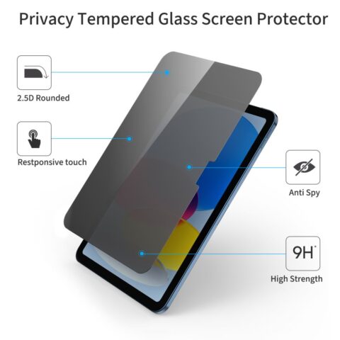 TECH-PROTECT GLASS SPY+ kaljeno staklo za iPAD 10.9” 10 / 2022 / (A16) 11” 11 / 2025 PRIVACY (PRIVACY) - Slika 6