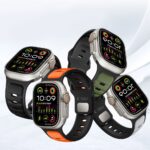 TECH-PROTECT ICONBAND LINE narukvica za APPLE WATCH 4 / 5 / 6 / 7 / 8 / 9 / 10 / 11 / SE / ULTRA (42 / 44 / 45 / 49mm) GREY/ORANGE - Slika 2