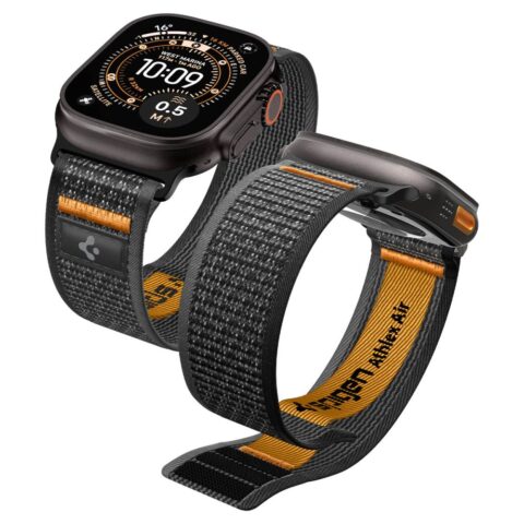 SPIGEN ATHLEX AIR 2 narukvica za APPLE WATCH 8 / 9 / 10 / 11 / SE / ULTRA (44 / 45 / 46 / 49 mm) ACTIVE BLACK / ORANGE - Slika 1