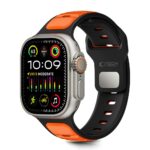 TECH-PROTECT ICONBAND LINE narukvica za APPLE WATCH 4 / 5 / 6 / 7 / 8 / 9 / 10 / 11 / SE / ULTRA (42 / 44 / 45 / 49mm) BLACK/ORANGE