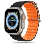 TECH-PROTECT ICONBAND PRO narukvica za APPLE WATCH 4 / 5 / 6 / 7 / 8 / 9 / 10 / 11 / SE / ULTRA (42 / 44 / 45 / 49mm) BLACK/ORANGE