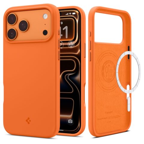 SPIGEN SILICONE FIT MAG MAGSAFE zaštita za iPHONE 17 PRO (COSMIC ORANGE) - Slika 3