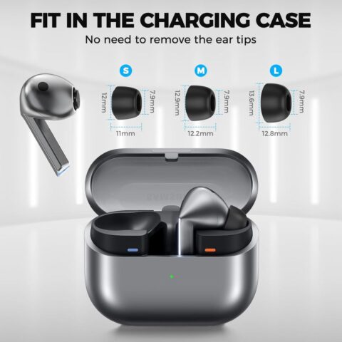 TECH-PROTECT EAR TIPS 3-seta umetci za Samsung Galaxy BUDS 3 PRO / 4 PRO (sivi) - Slika 4