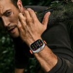 TECH-PROTECT ICONBAND LINE narukvica za APPLE WATCH 4 / 5 / 6 / 7 / 8 / 9 / 10 / 11 / SE / ULTRA (42 / 44 / 45 / 49mm) BLACK/ORANGE - Slika 8