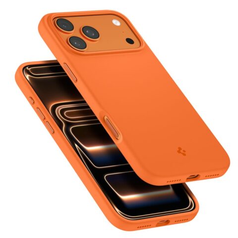 SPIGEN SILICONE FIT MAG MAGSAFE zaštita za iPHONE 17 PRO (COSMIC ORANGE) - Slika 9