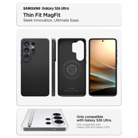 SPIGEN THIN FIT MAG MAGSAFE zaštita za Samsung GALAXY S26 ULTRA (crna) - Slika 11