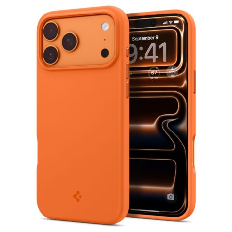 SPIGEN SILICONE FIT MAG MAGSAFE zaštita za iPHONE 17 PRO MAX (COSMIC ORANGE) - Slika 3