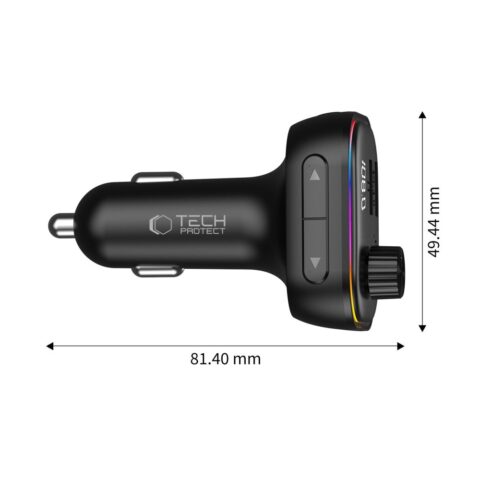 TECH-PROTECT CC07 3-utora auto punjač PD 54W + TRANSMITER FM BLUETOOTH - Slika 9
